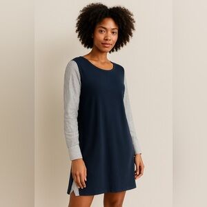 Kensie Long Sleeve Navy Dress – Size L – EUC